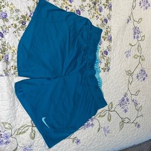Teal workout shorts